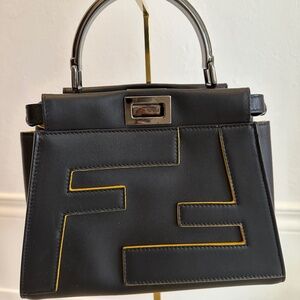 Napa FF Mini Peekaboo pocket leather handbag